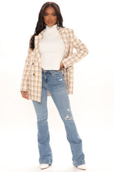 Only One For Me Distressed Bootcut Jeans - Medium Blue Wash Ins Street